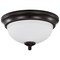 Nuvo Center Lock 11 Inch LED Flush Mount, 19 Watt, 3000K, Mahogany Bronze Finish, Frosted Glass 62/1557 - alternate 3